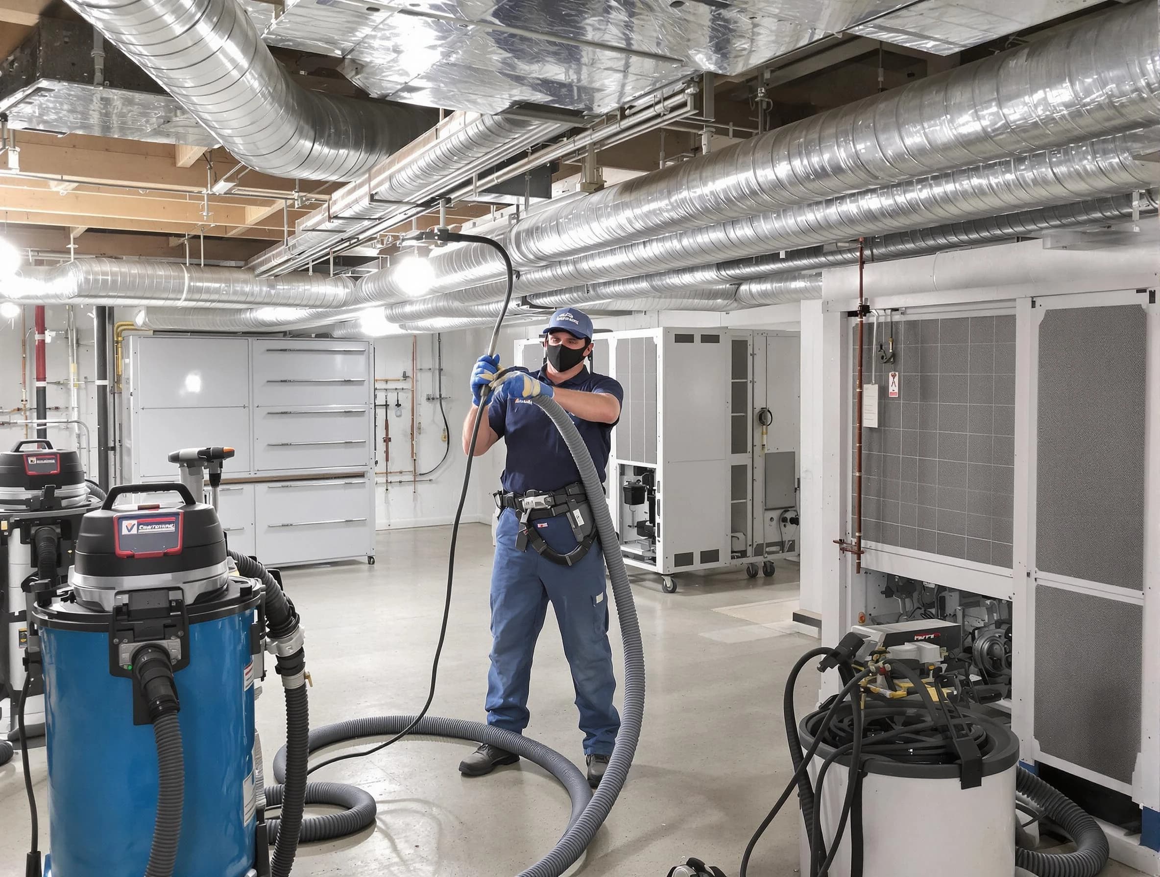 Surprise Air Duct Cleaning specialist performing thorough central air duct cleaning for improved system efficiency in Surprise