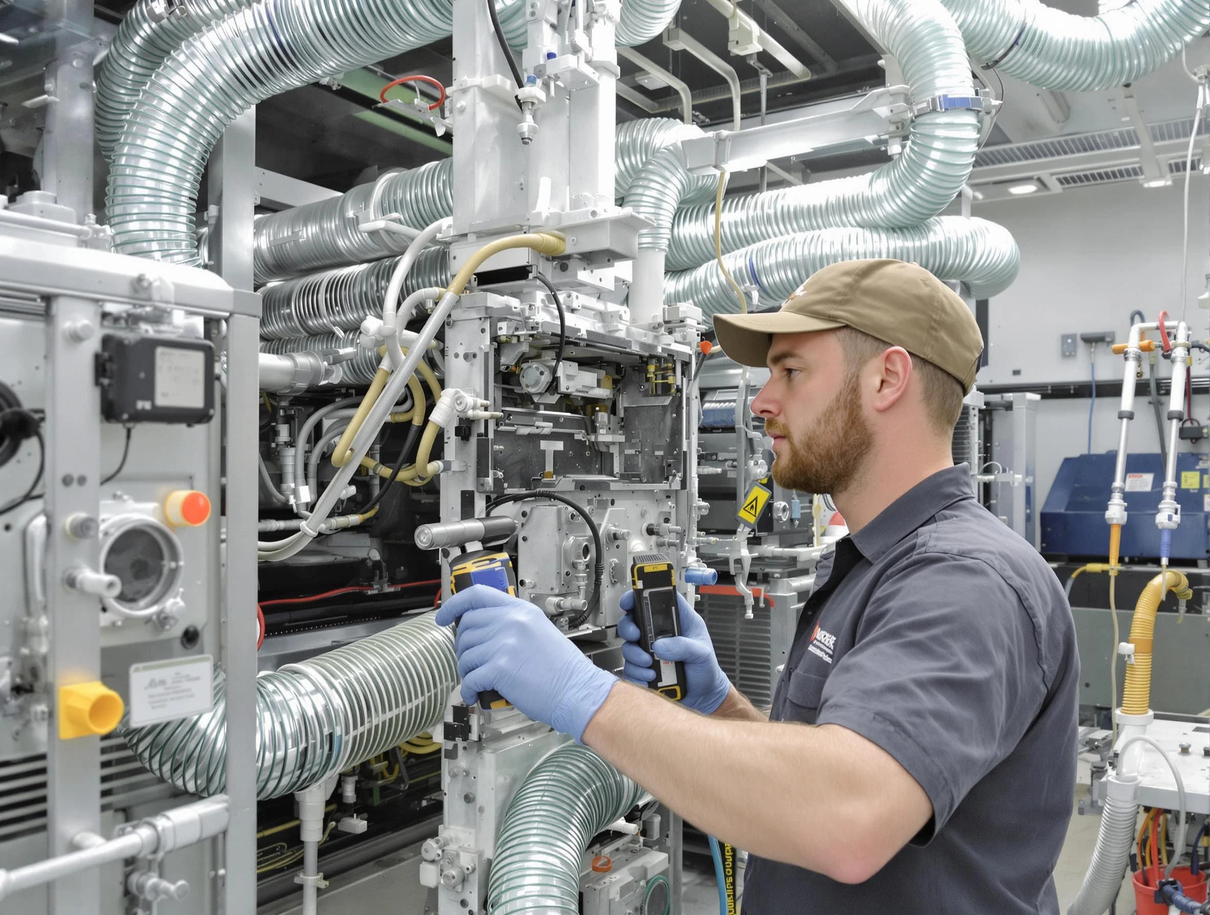 Surprise Air Duct Cleaning technician performing precision commercial coil cleaning at a business facility in Surprise