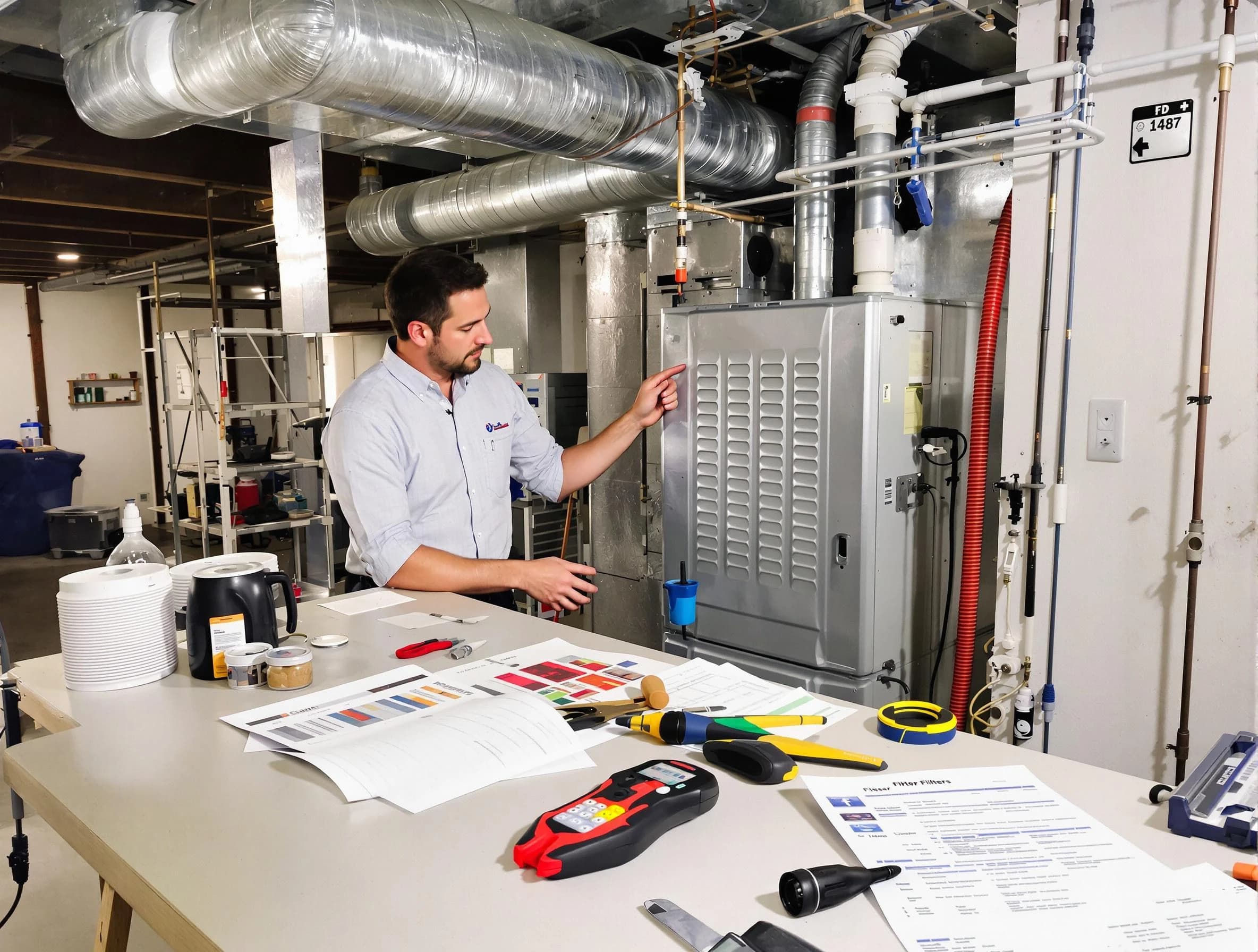 Surprise Air Duct Cleaning inspector conducting detailed filter system evaluation using professional diagnostic tools in Surprise