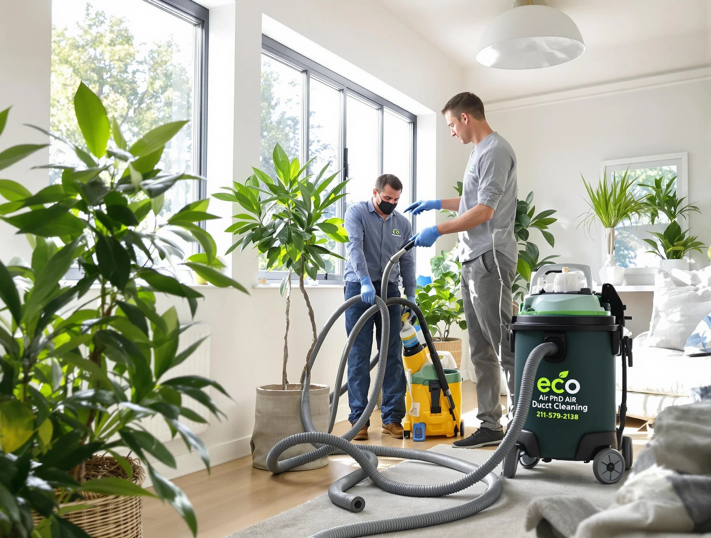 Surprise Air Duct Cleaning technician performing eco-friendly duct cleaning using sustainable methods in Surprise