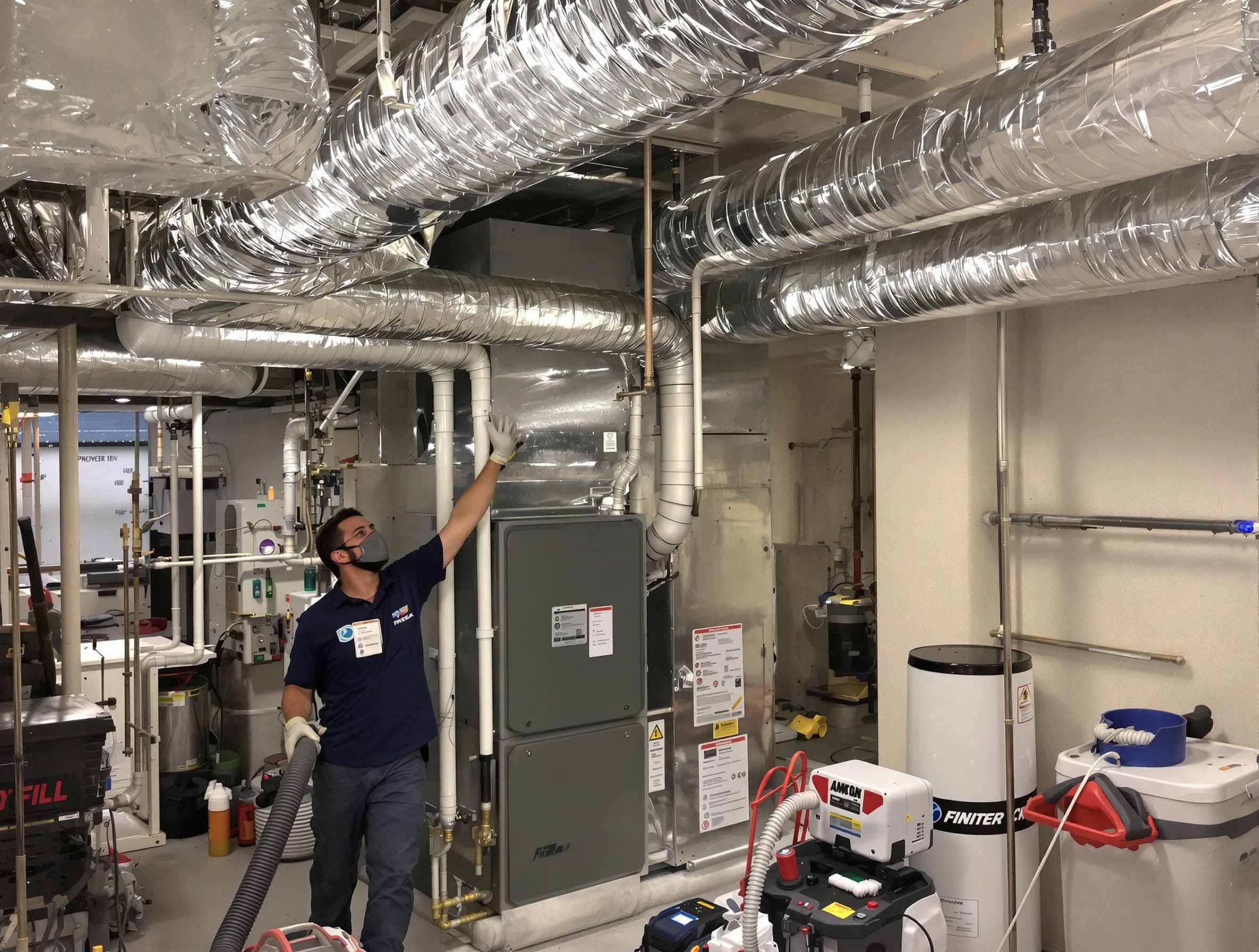 Surprise Air Duct Cleaning specialist performing thorough furnace duct cleaning in a Surprise residence