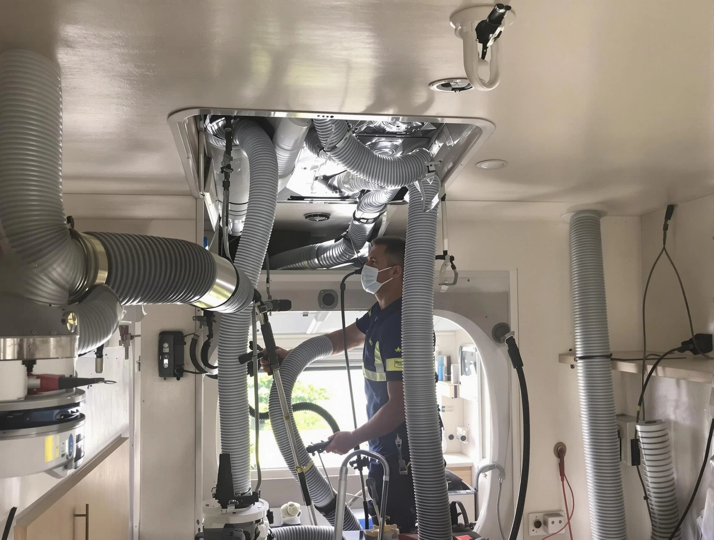 Surprise Air Duct Cleaning specialist performing precise mobile home duct cleaning in Surprise