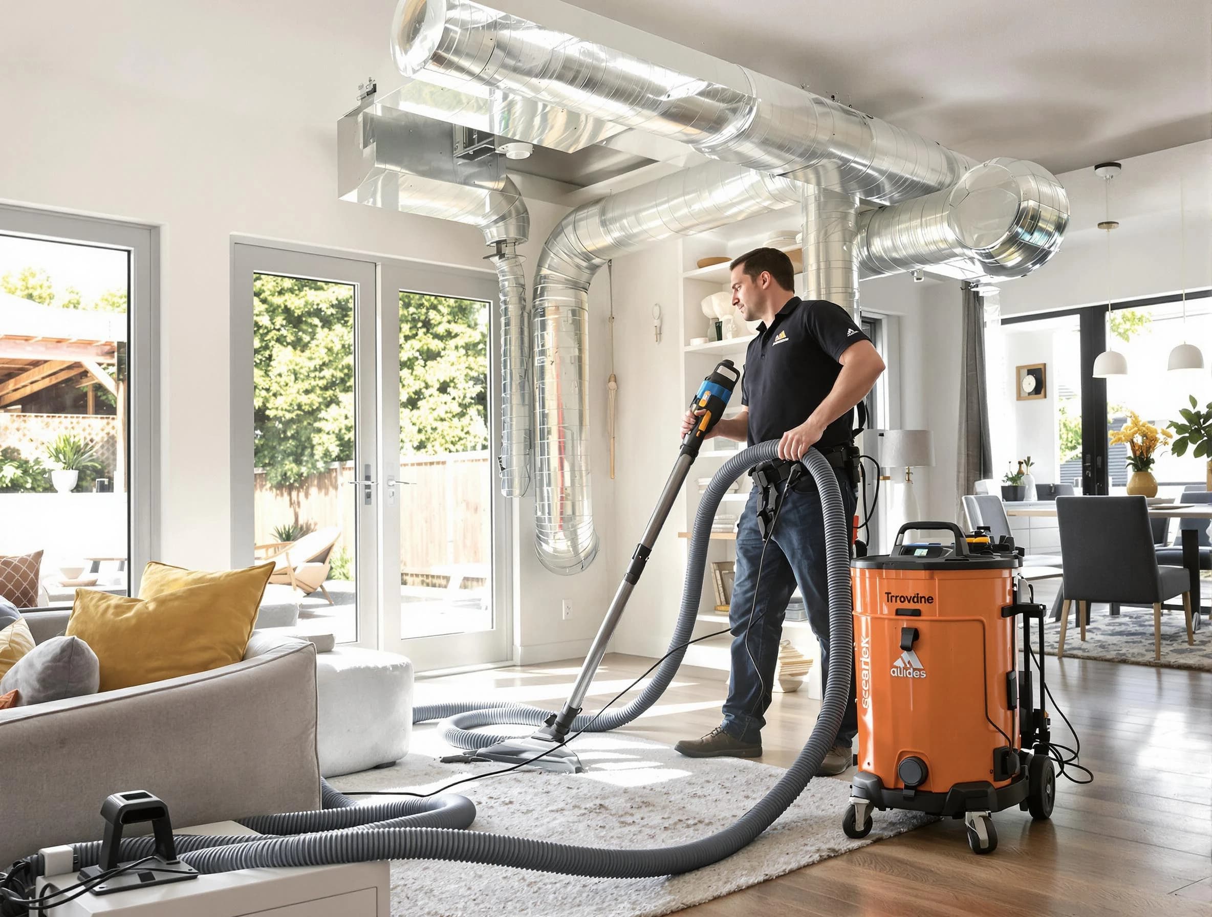 Surprise Air Duct Cleaning specialist performing thorough residential duct cleaning using advanced equipment in Surprise