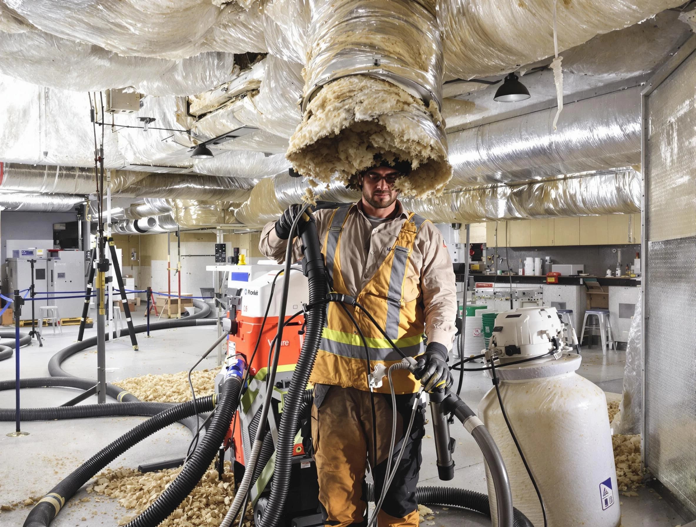 Professional vacuum insulation removal by Surprise Air Duct Cleaning expert in Surprise