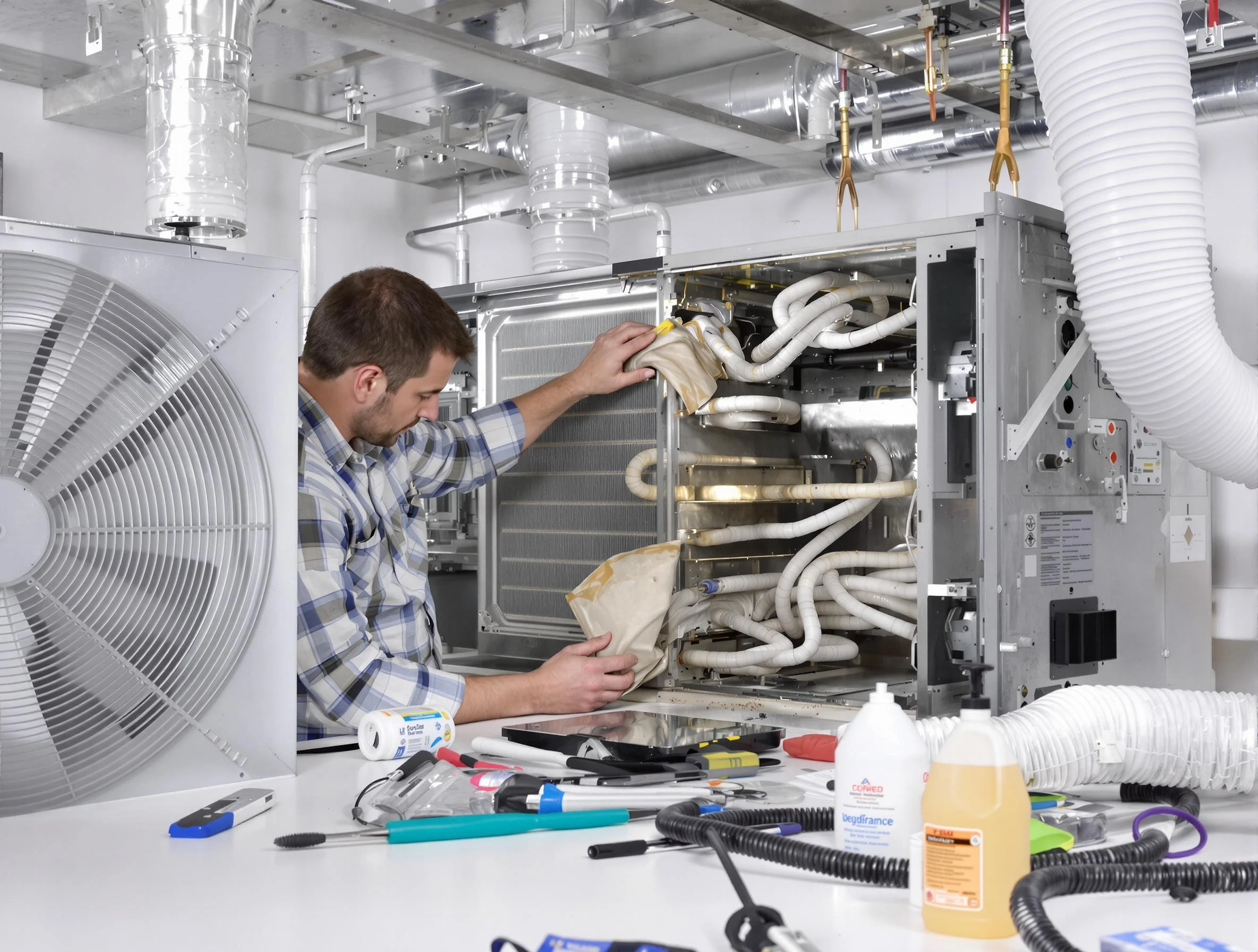 Surprise Air Duct Cleaning specialist performing precision AC coil cleaning in Surprise