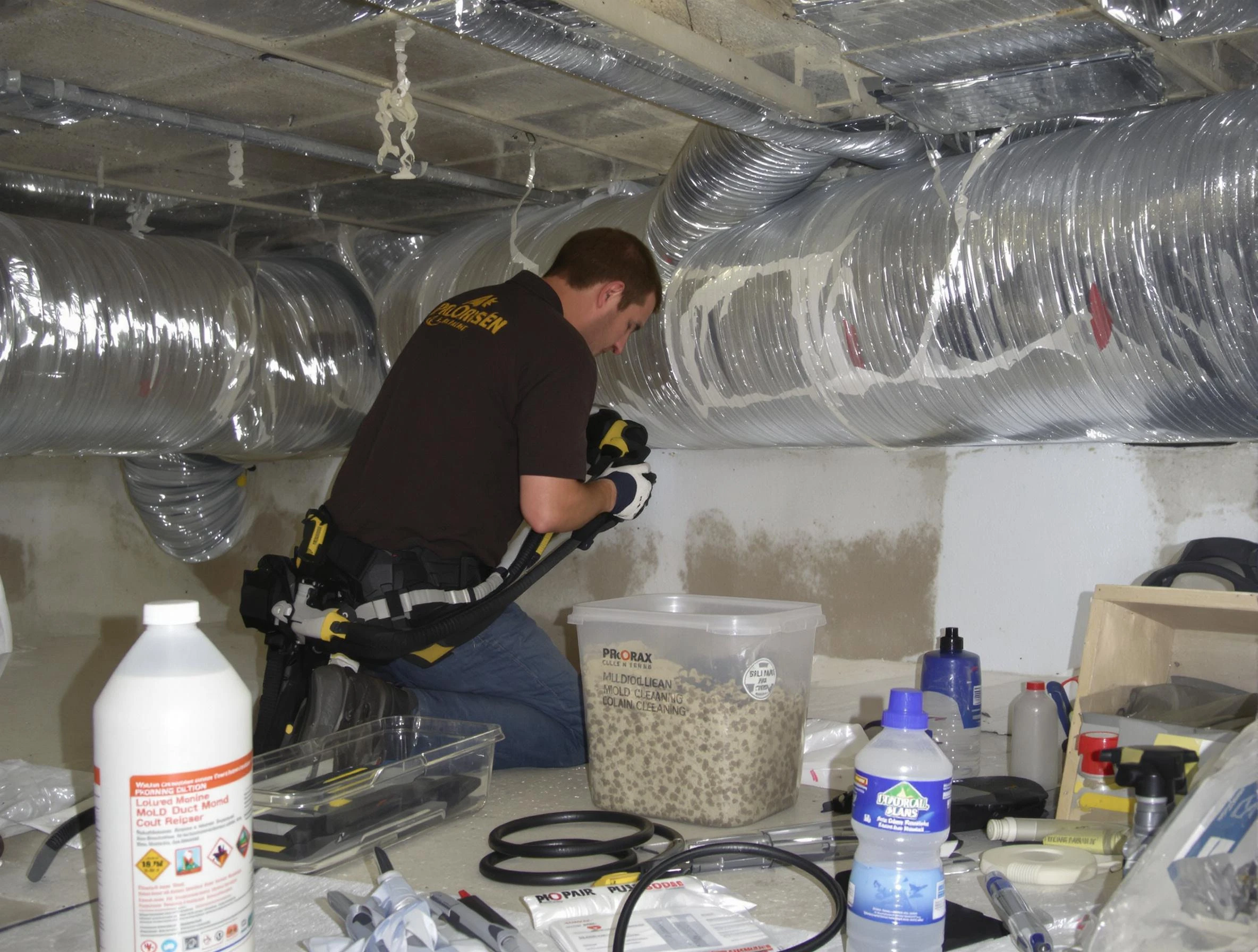 Surprise Air Duct Cleaning specialist performing professional mold removal from air ducts in Surprise