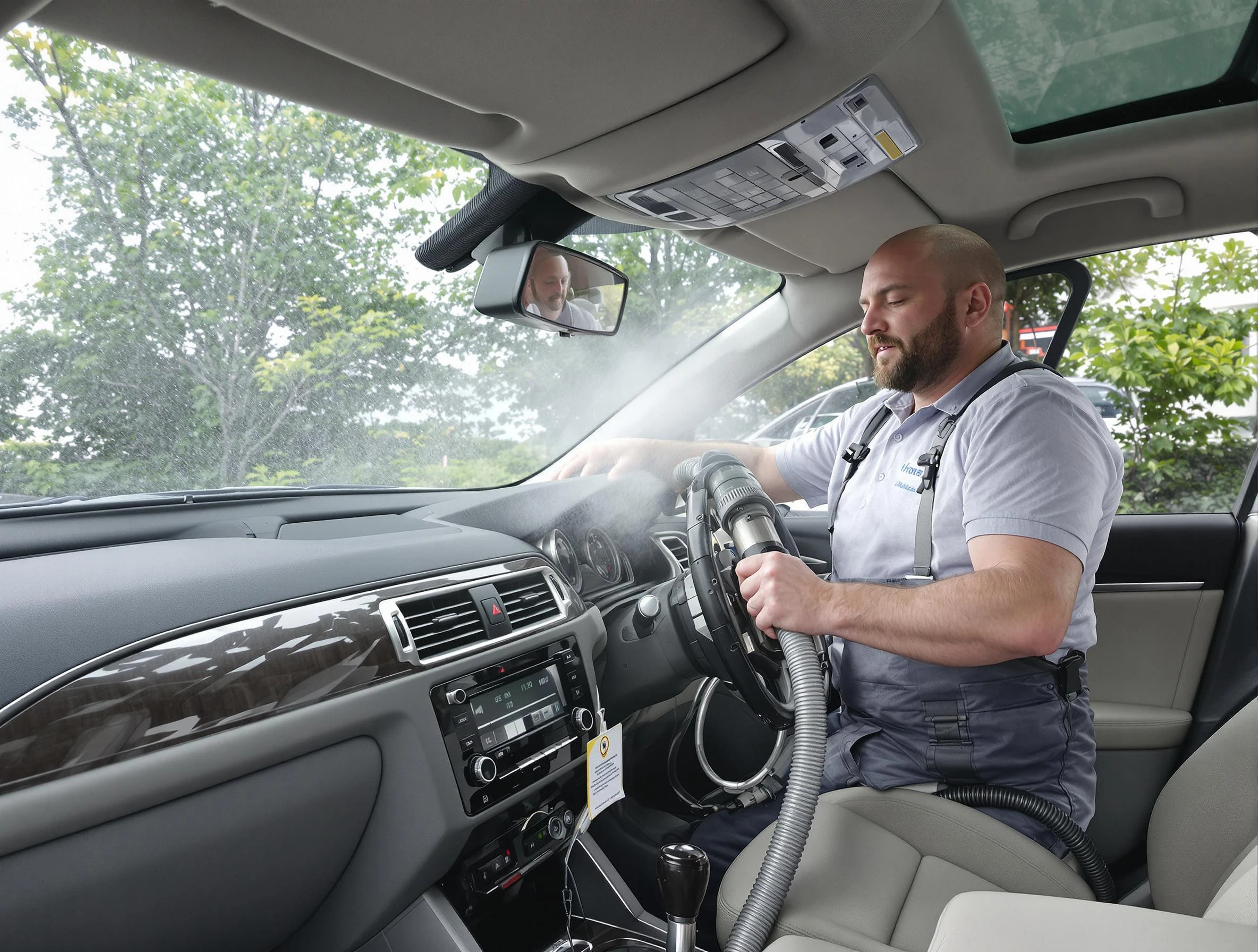 Surprise Air Duct Cleaning specialist performing professional car duct cleaning in Surprise